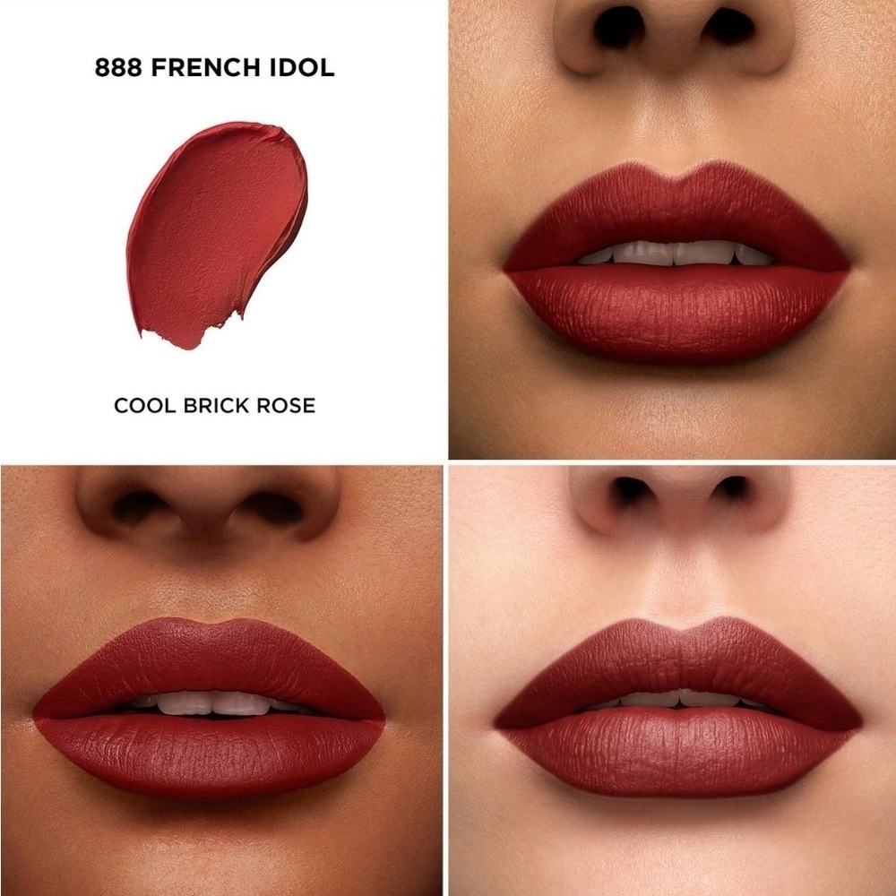Lancôme L’Absolu Rouge Intimatte 888 French Idol - Travel Size NIB .05oz - Picture 3 of 7